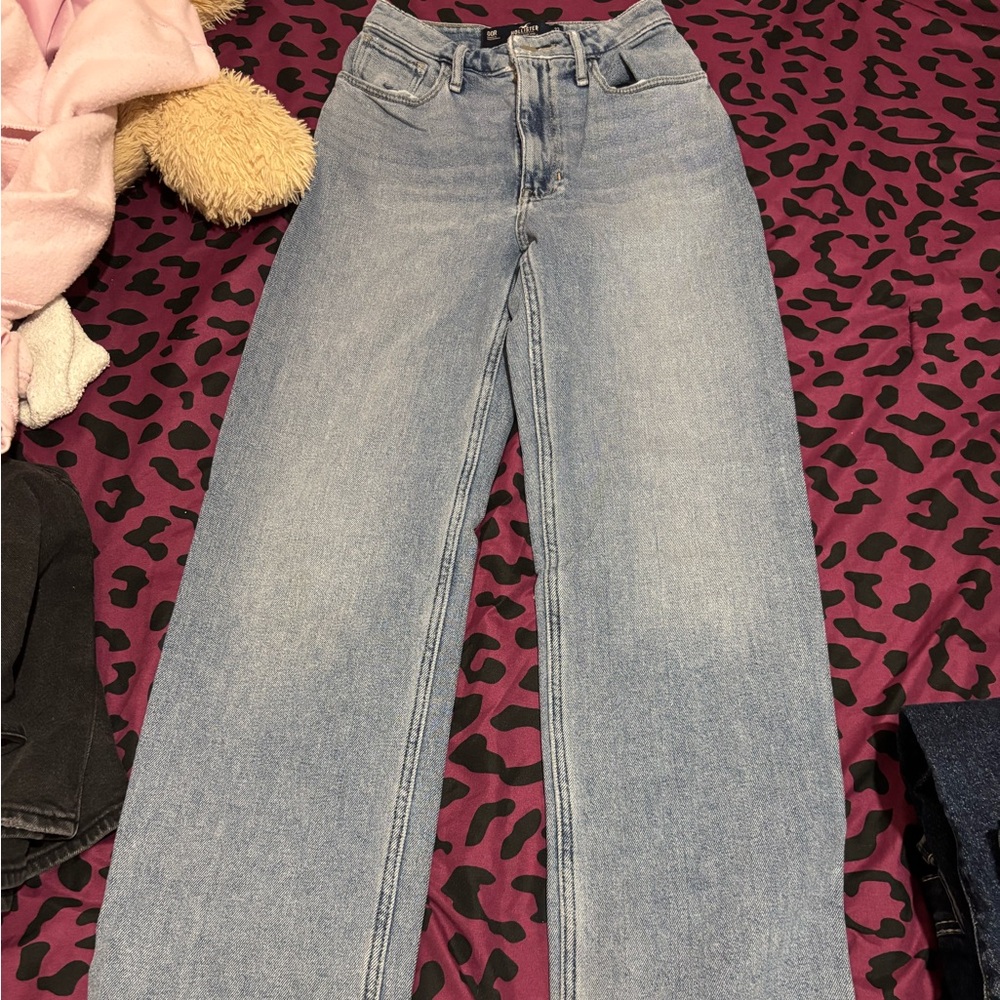 Hollister Light Blue Straight Leg Jeans
